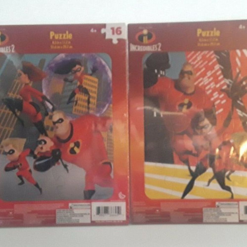 Disney‎ Pixar Incredibles 2 Set Of 2 Puzzles 16 Pc